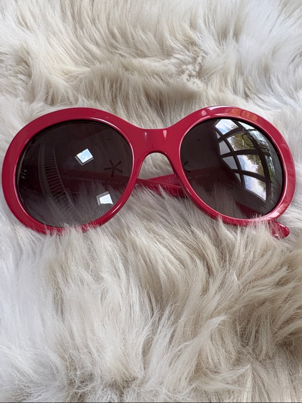 Dolce & Gabbana Pink Round Oversized Sunglasses